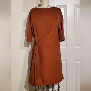 Mango rusty asymmetric dress